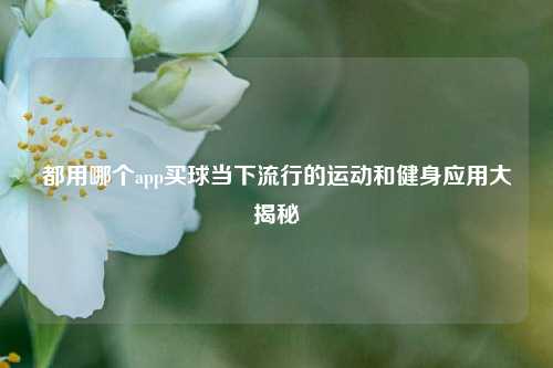 都用哪个app买球当下流行的运动和健身应用大揭秘