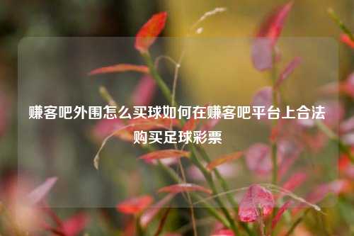 赚客吧外围怎么买球如何在赚客吧平台上合法购买足球彩票