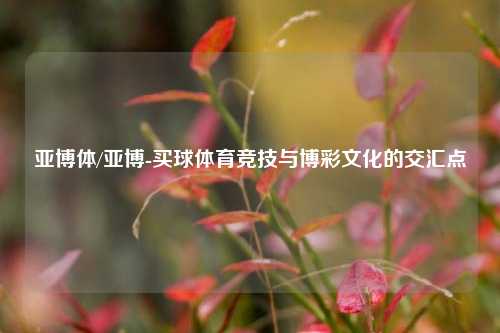 亚博体/亚博-买球体育竞技与博彩文化的交汇点