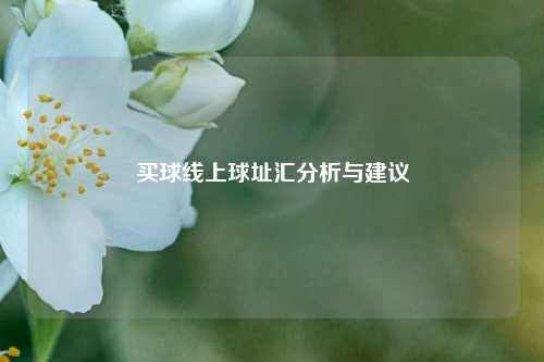 买球线上球址汇分析与建议
