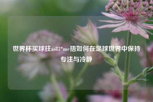 世界杯买球拄as83*me捂如何在足球世界中保持专注与冷静