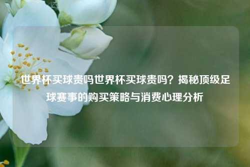 世界杯买球贵吗世界杯买球贵吗？揭秘顶级足球赛事的购买策略与消费心理分析