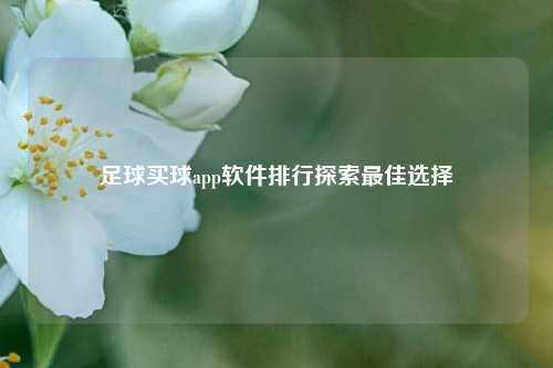 足球买球app软件排行探索最佳选择