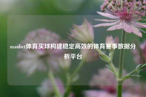 manbet体育买球构建稳定高效的体育赛事数据分析平台